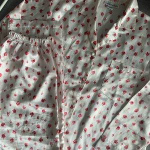 VINTAGE FLORAL SATIN PAJAMA SET